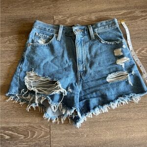 Levi’s denim high waisted mom shorts